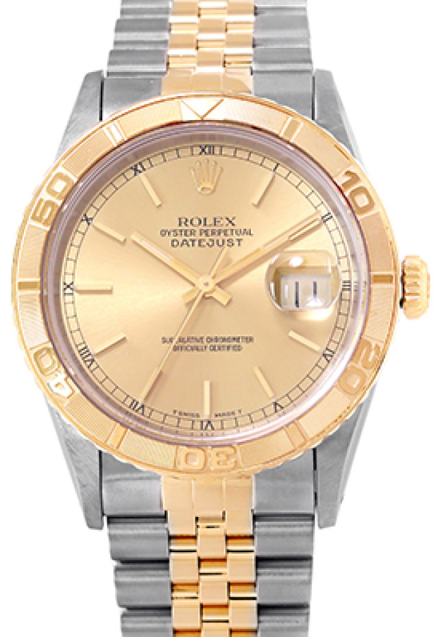 Rolex 16263 Yellow Gold & Steel on Jubilee Champagne with Gold Index